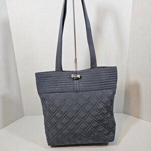 Vera Bradley, Gray Quilted, Tote with long handles
